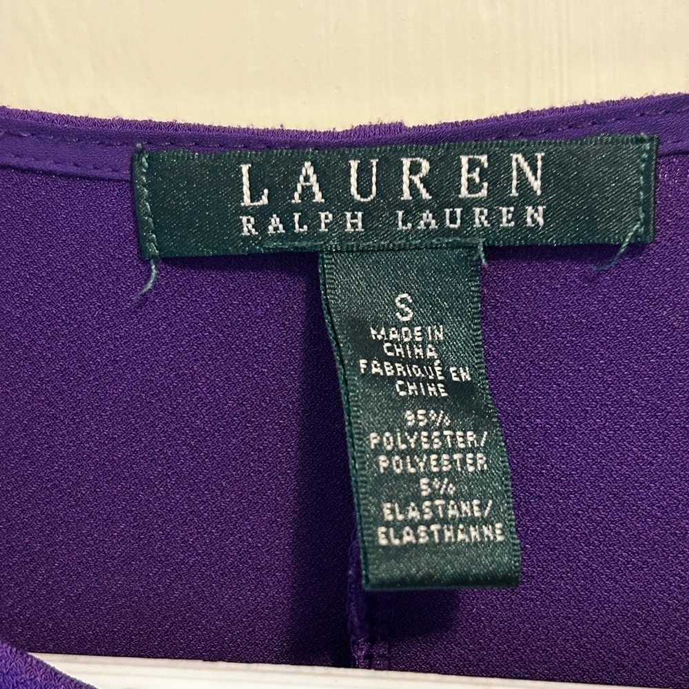 Ralph Lauren Women's Jersey Keyhole Top size small purple - Picture 7 of 7